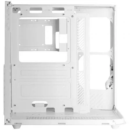 Mars Gaming MC-INFINIOLITE Caja Gaming ATX Semitorre Blanca - Diseño Infinity de Cristal Templado Curvado, Estructura Doble Cámara, Compatible con Refrigeración Líquida 240mm
